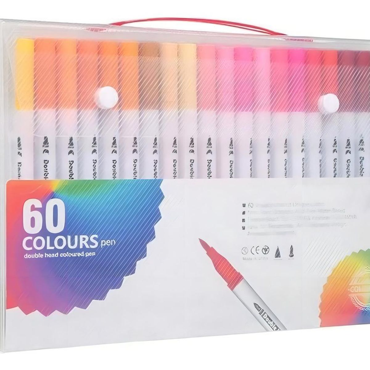 GENERICO - Set de 60 Marcadores Doble Punta para Dibujo y Lettering