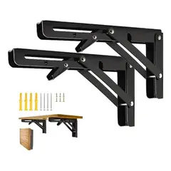 GENERICO - Soporte Plegable para Estante con Bisagras Escuadra 20cm