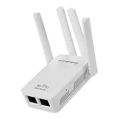 GENERICO - Router Repetidor Wifi 300 Mbps con 4 Antenas Direccionales.