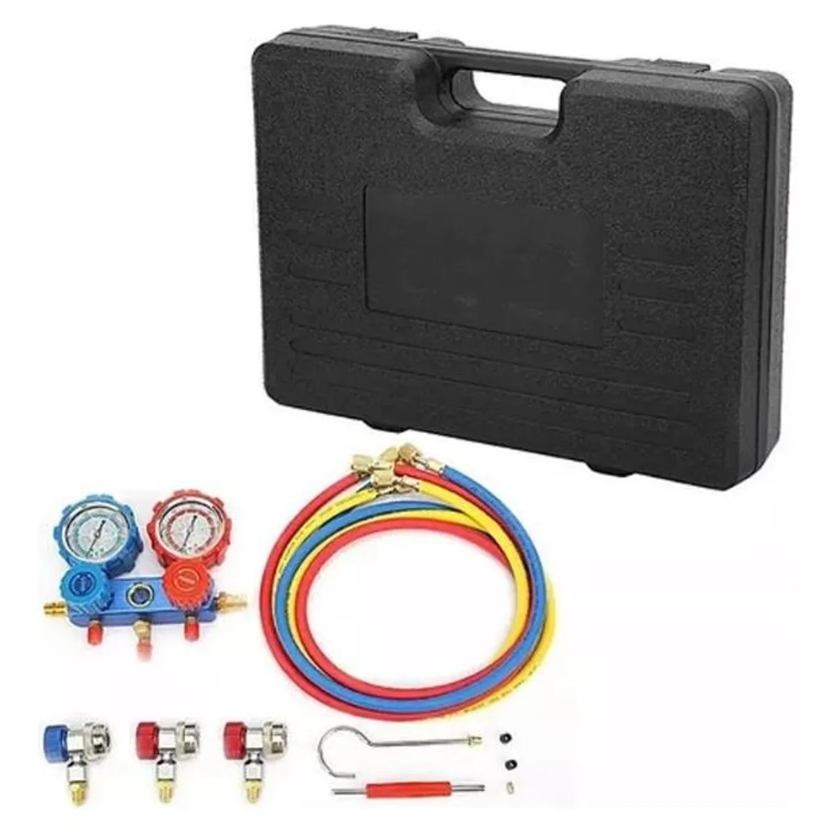 GENERICO - Válvula de Doble Manómetro para Pruebas de Refrigeración