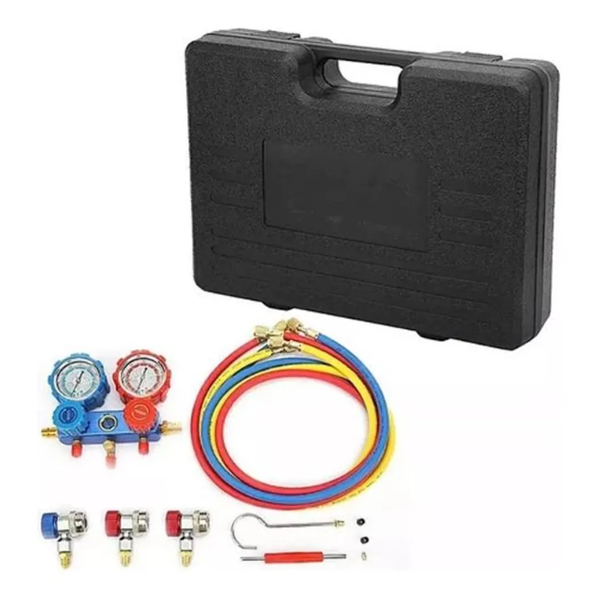 GENERICO - Válvula de Doble Manómetro para Pruebas de Refrigeración