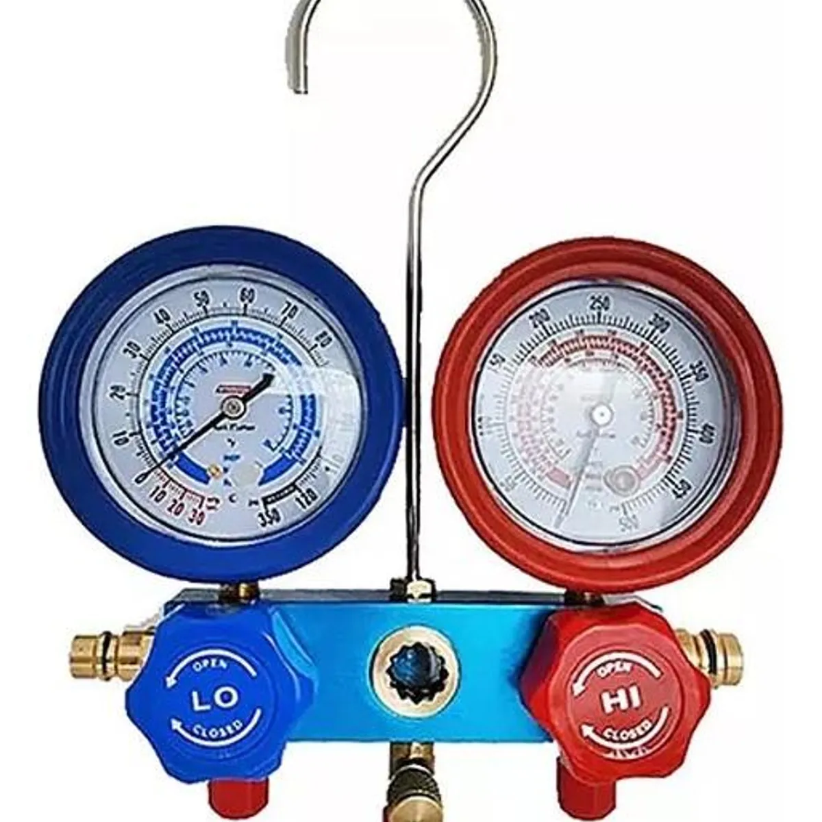 GENERICO - Válvula de Doble Manómetro para Pruebas de Refrigeración