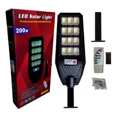GENERICO - Foco Solar LED de 200W para Poste con Control Remoto
