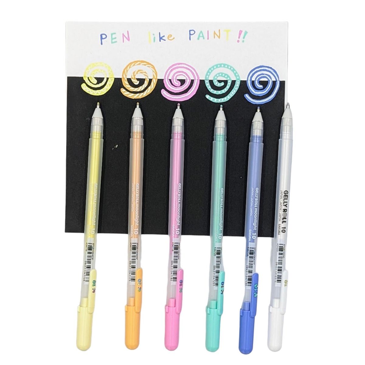 SAKURA - Lapiz Gel Gelly Roll Sakura Moonlight 6 Colores Pasteles