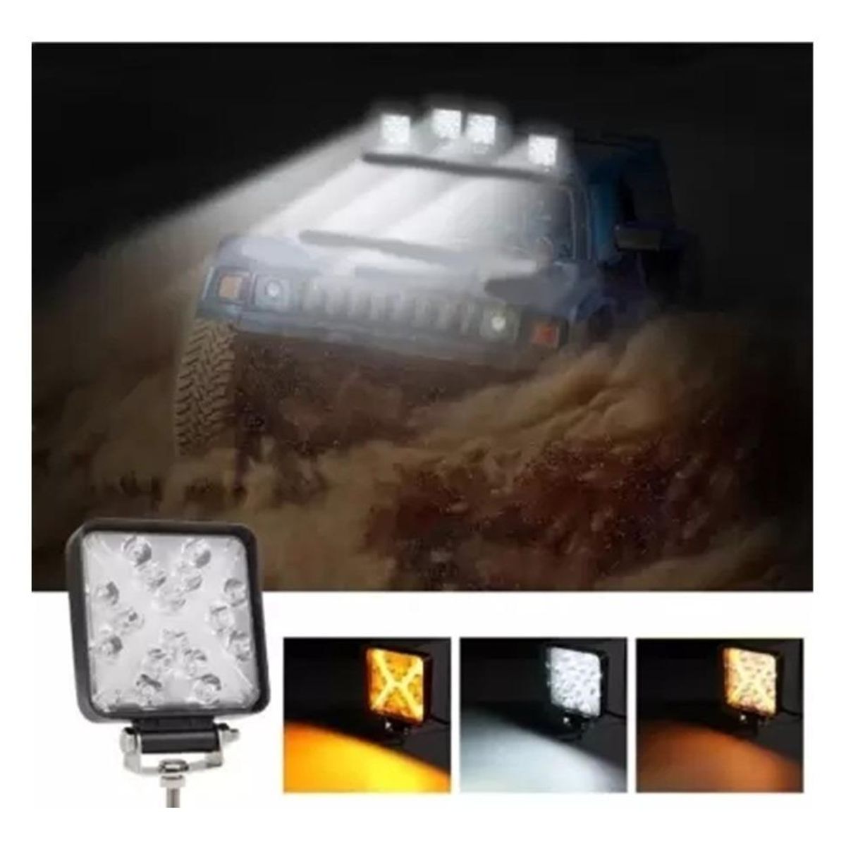 GENERICO - Foco Neblinero LED Bicolor 48W para Auto y Camioneta