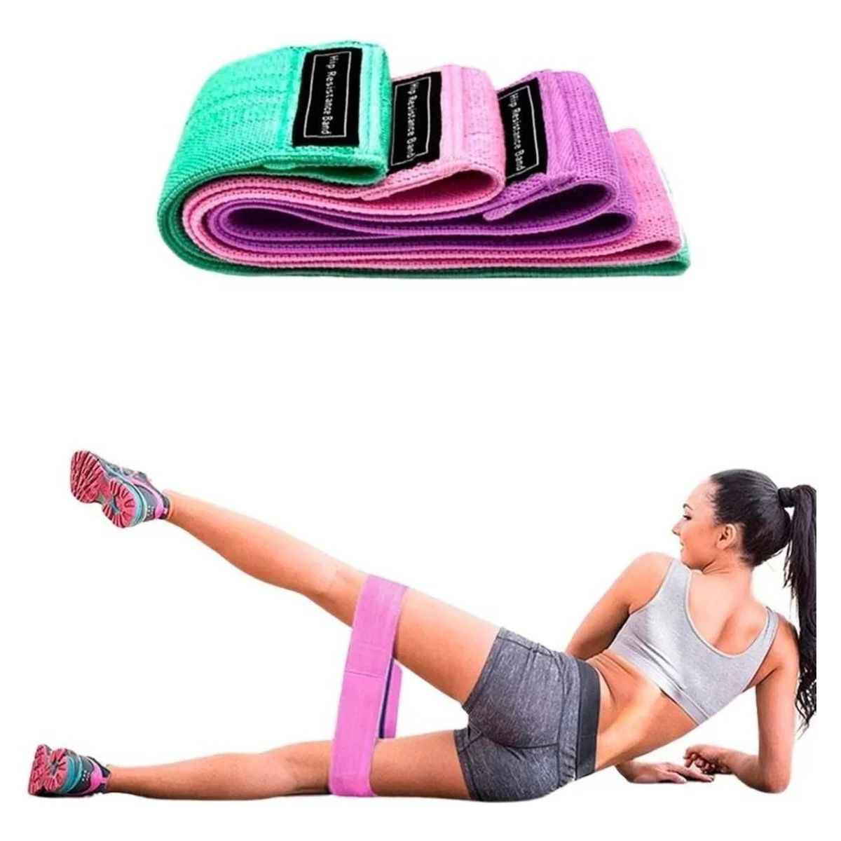 GENERICO - Set de 3 Bandas Elásticas Profesionales Antideslizantes