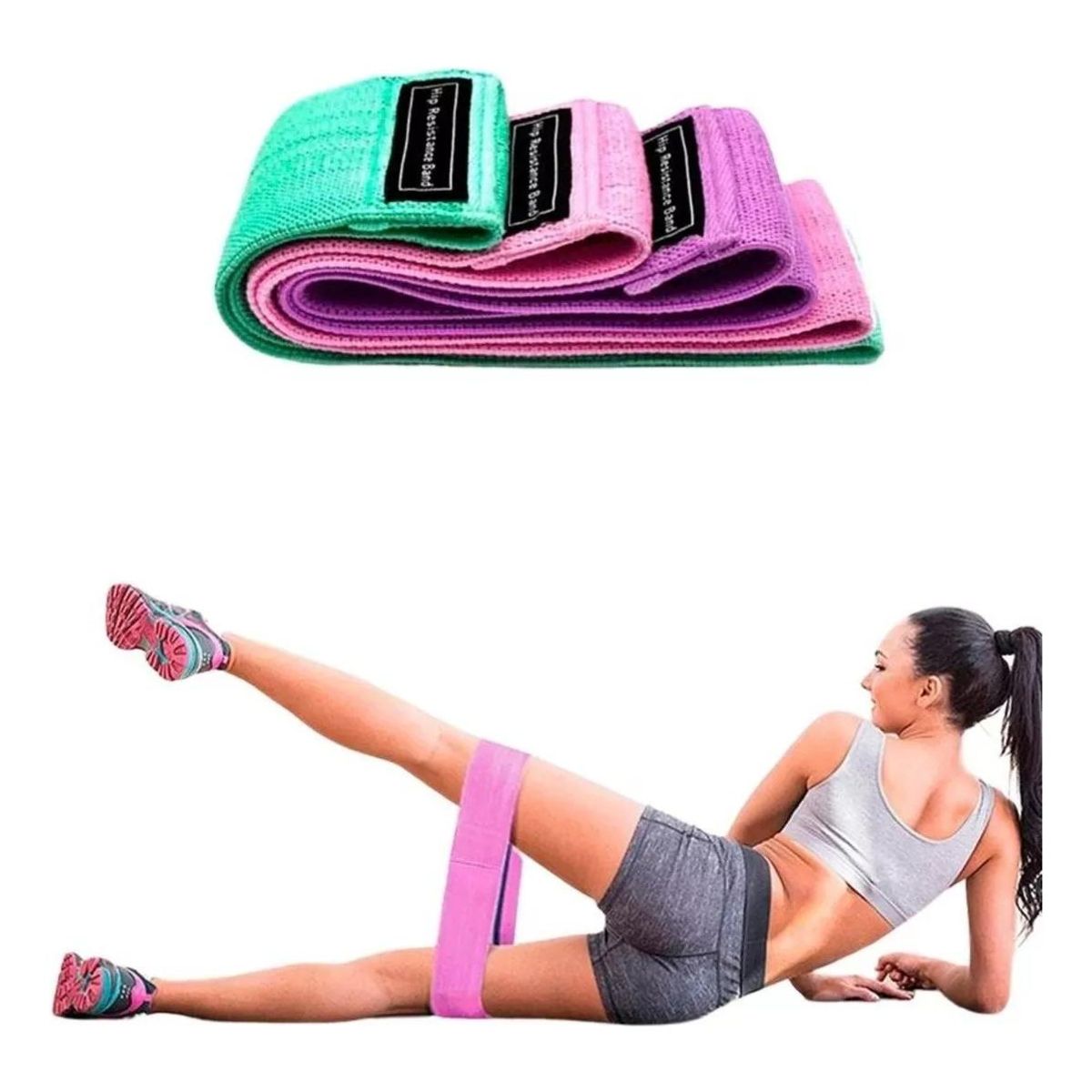 GENERICO - Set de 3 Bandas Elásticas Profesionales Antideslizantes