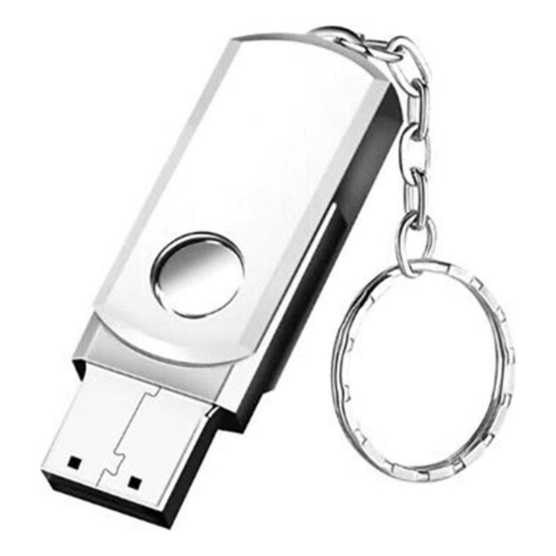 GENERICO - Pendrive Giratorio Metálico 8GB USB 20 Color Plateado