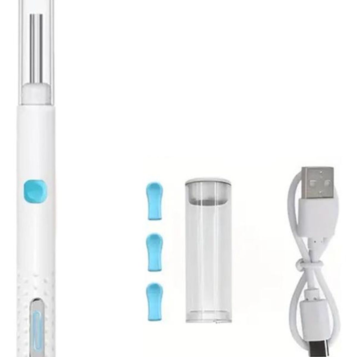 GENERICO - Kit de Limpieza de Oídos con Cámara Otoscopio 1080p WiFi