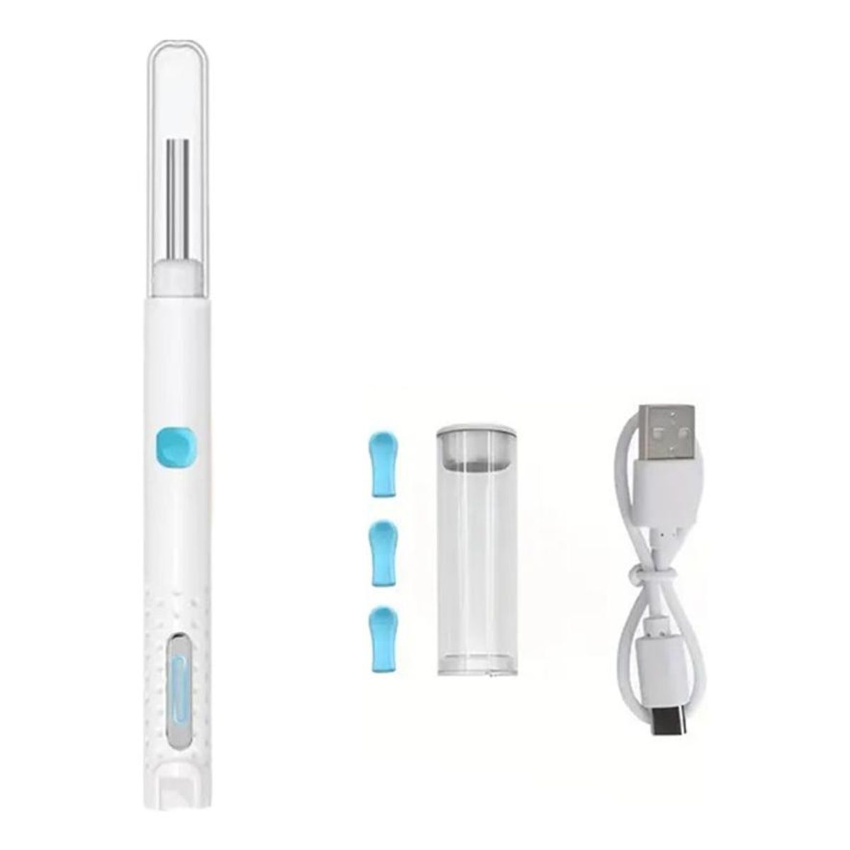 GENERICO - Kit de Limpieza de Oídos con Cámara Otoscopio 1080p WiFi