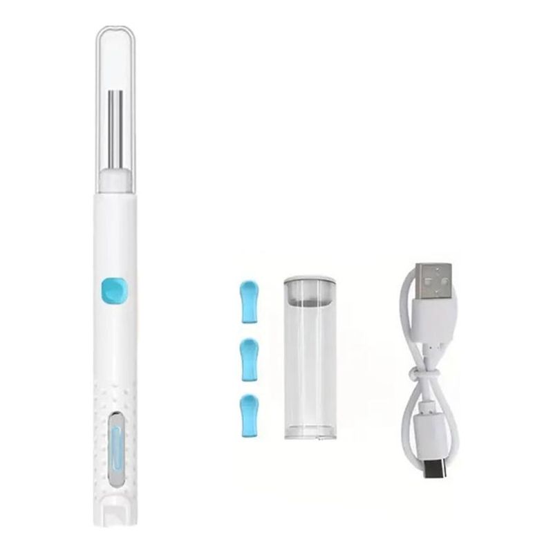 GENERICO - Kit de Limpieza de Oídos con Cámara Otoscopio 1080p WiFi