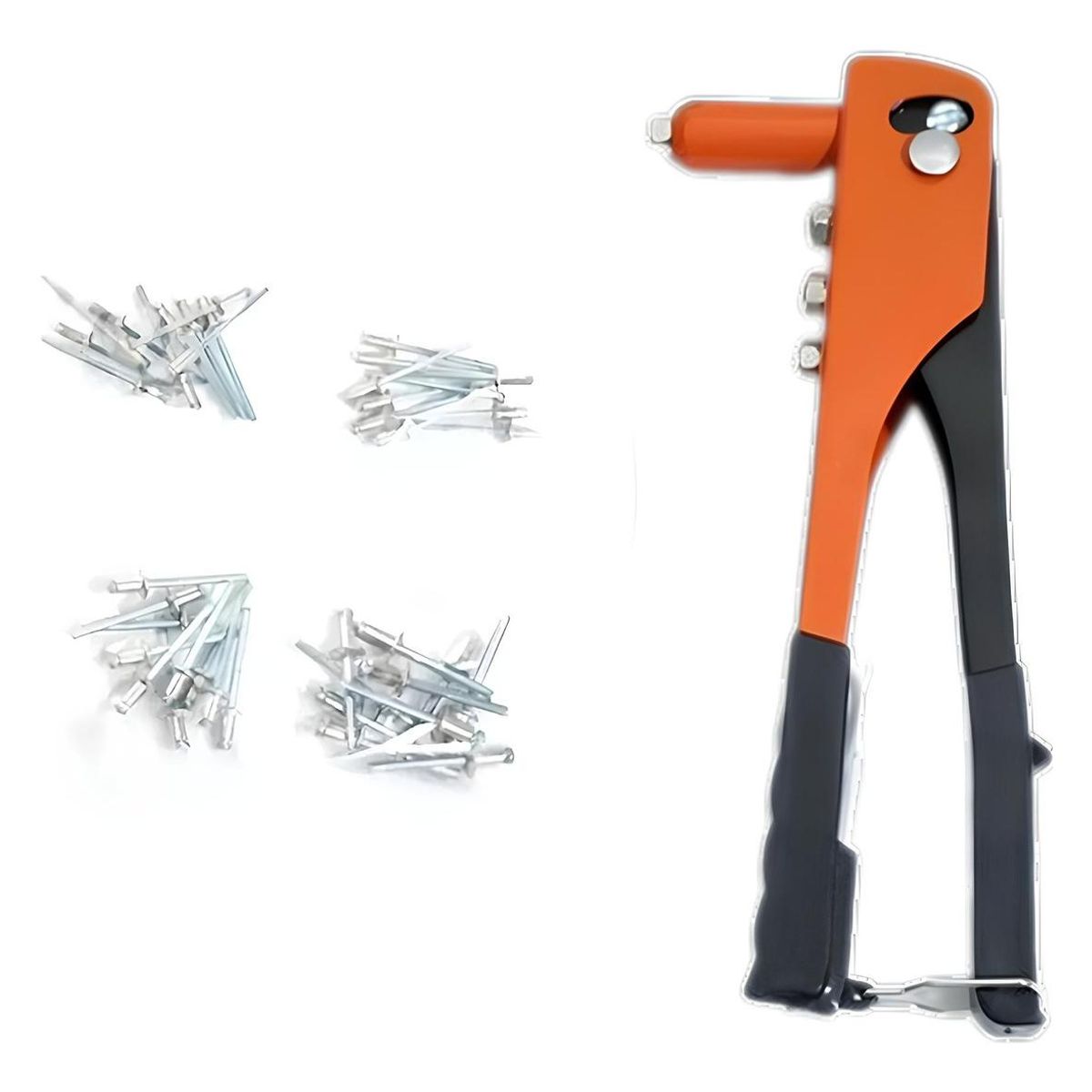 GENERICO - Remachadora Manual Universal con 4 Boquillas Intercambiables