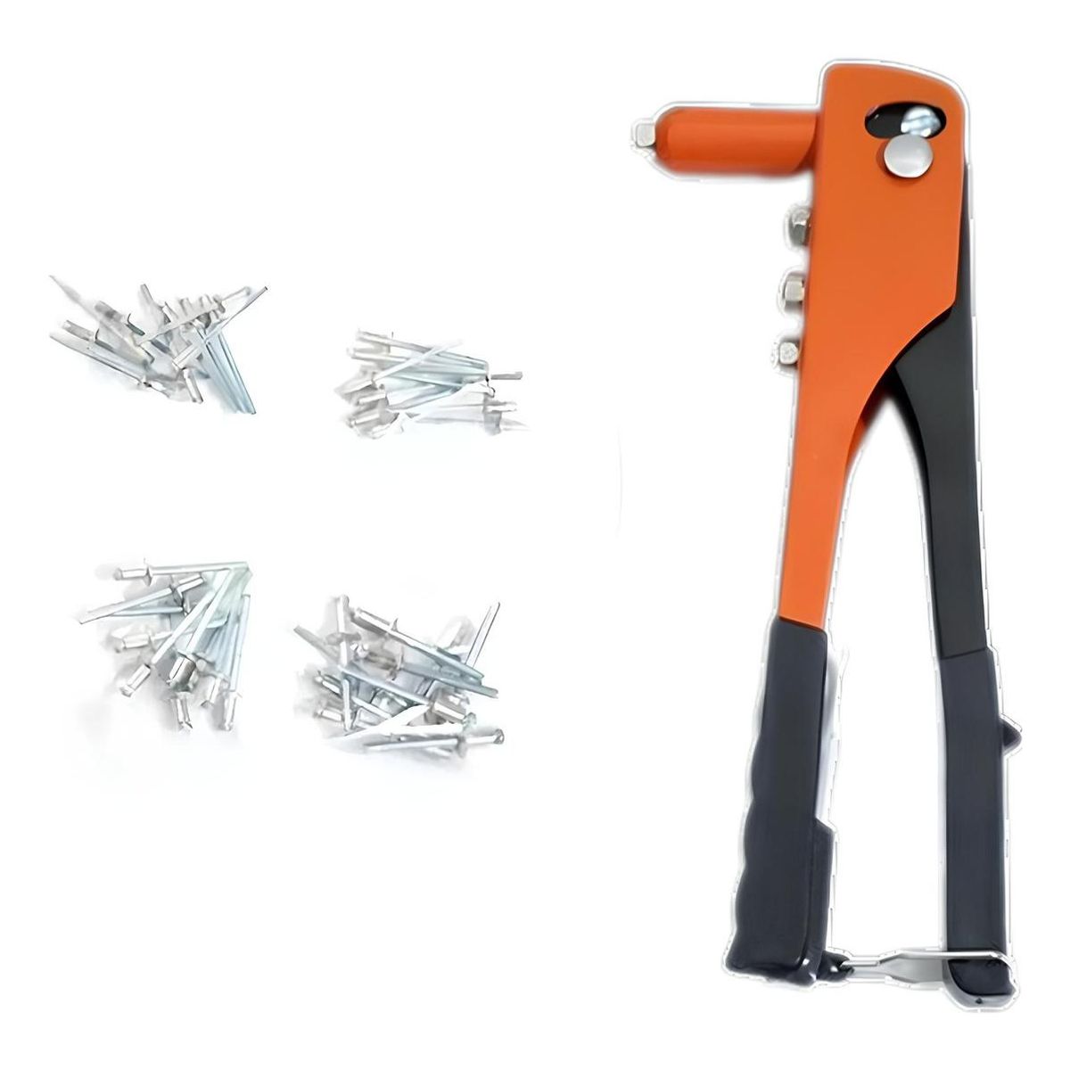 GENERICO - Remachadora Manual Universal con 4 Boquillas Intercambiables