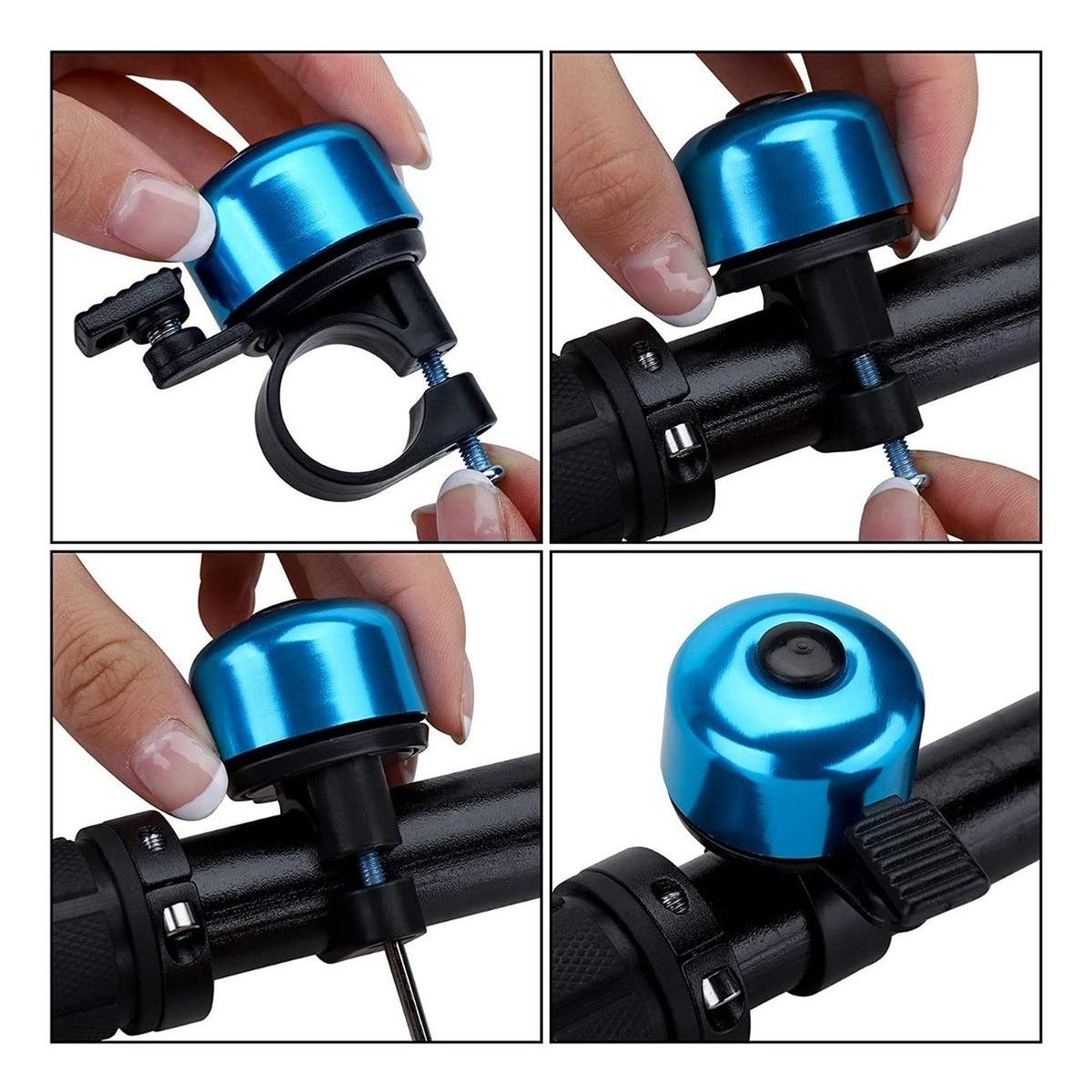 GENERICO - Campanilla Mini Timbre para Manillar de Bicicleta Azul