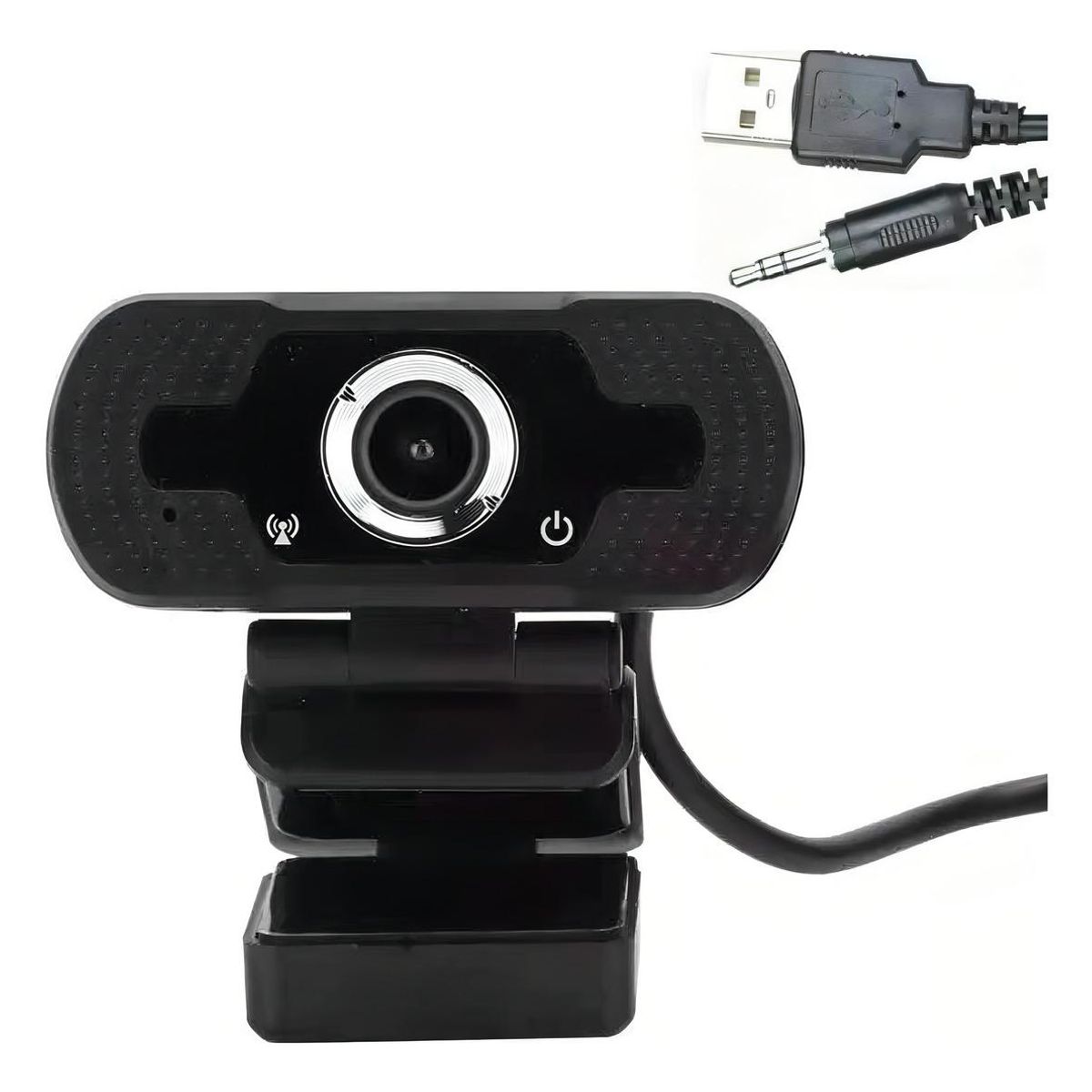 GENERICO - Cámara Webcam USB con Micrófono para Videoconferencias
