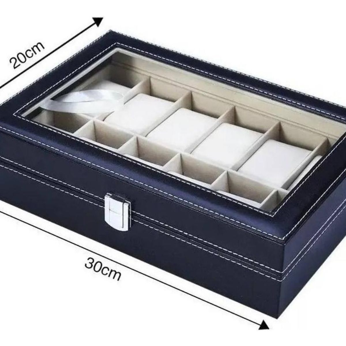 GENERICO - Estuche Organizadores para 12 Relojes con Tapa Transparente