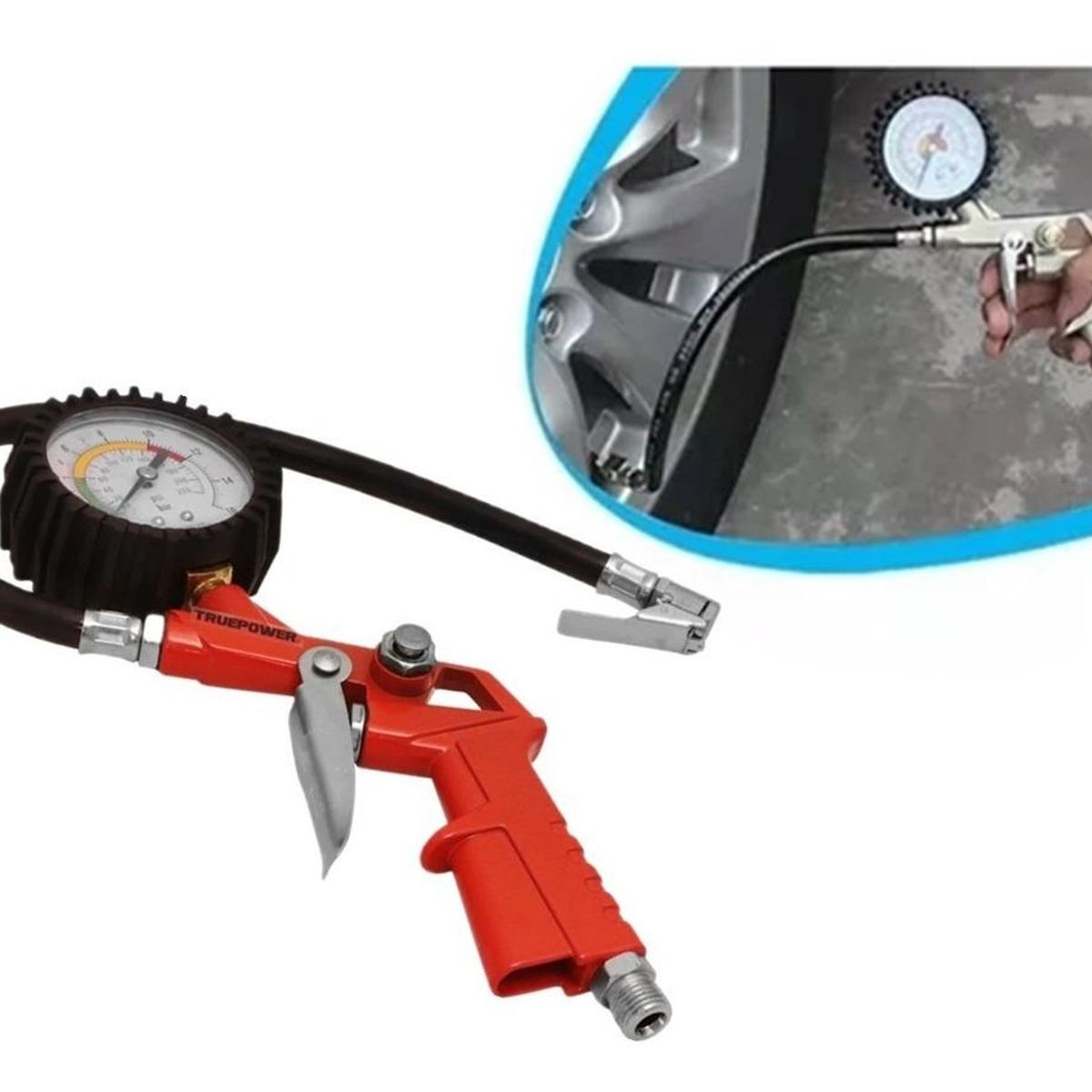 Inflador de Neumáticos con Manómetro - Portátil y Eficaz, marca GENERICO - Foto Principal