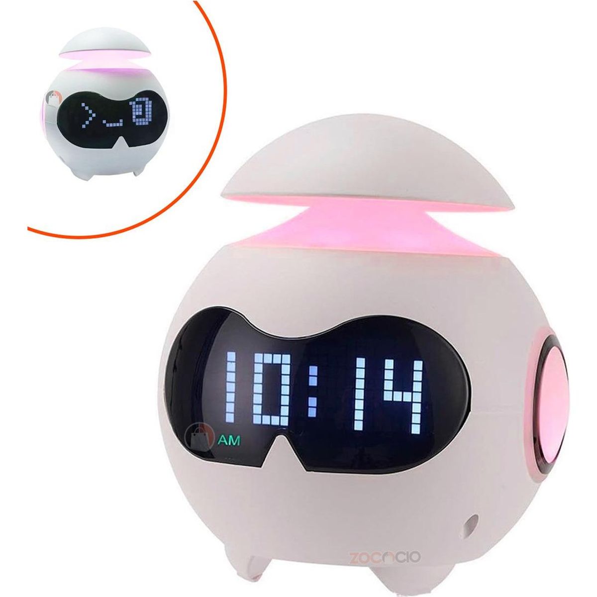GENERICO - Reloj Despertador Digital Emoji con Luz LED y Bluetooth