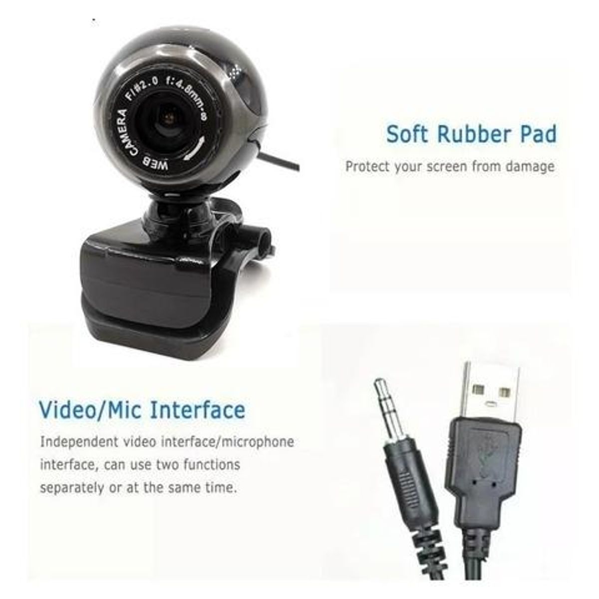 GENERICO - Cámara USB con Micrófono para Videollamadas
