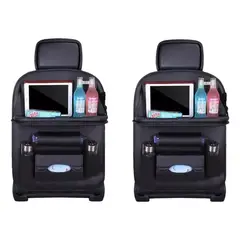 GENERICO - Pack de 2 Organizadores de Asiento para Auto con Mesa