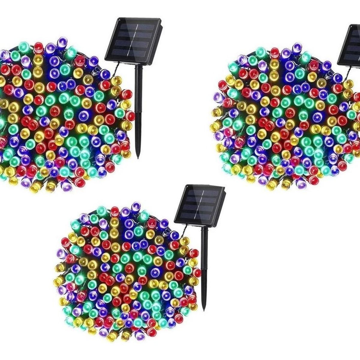 GENERICO - Guirnalda Solar LED Multicolor 100 Luces 10 Metros