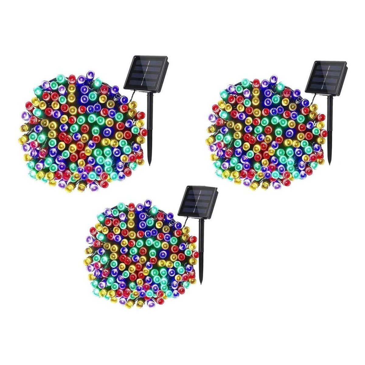 GENERICO - Guirnalda Solar LED Multicolor 100 Luces 10 Metros