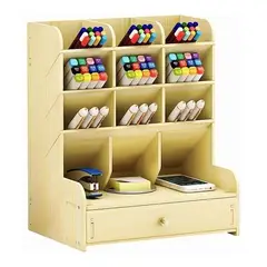 GENERICO - Organizador de Escritorio DIY con 12 Compartimentos y Cajón