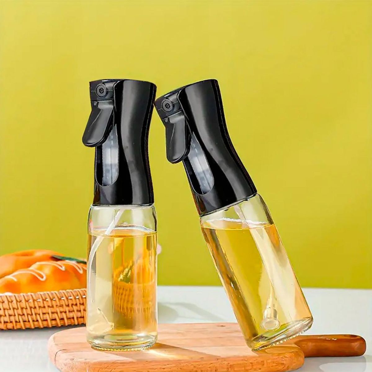 GENERICO - Aceitero Pulverizador Spray de Cocina 300ml Negro y Transparente