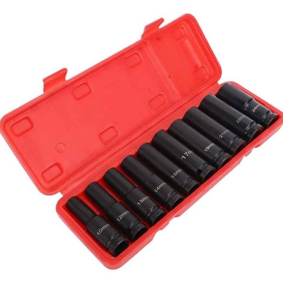 GENERICO - Juego de Dados de Impacto de 10 a 24 mm 10 Piezas