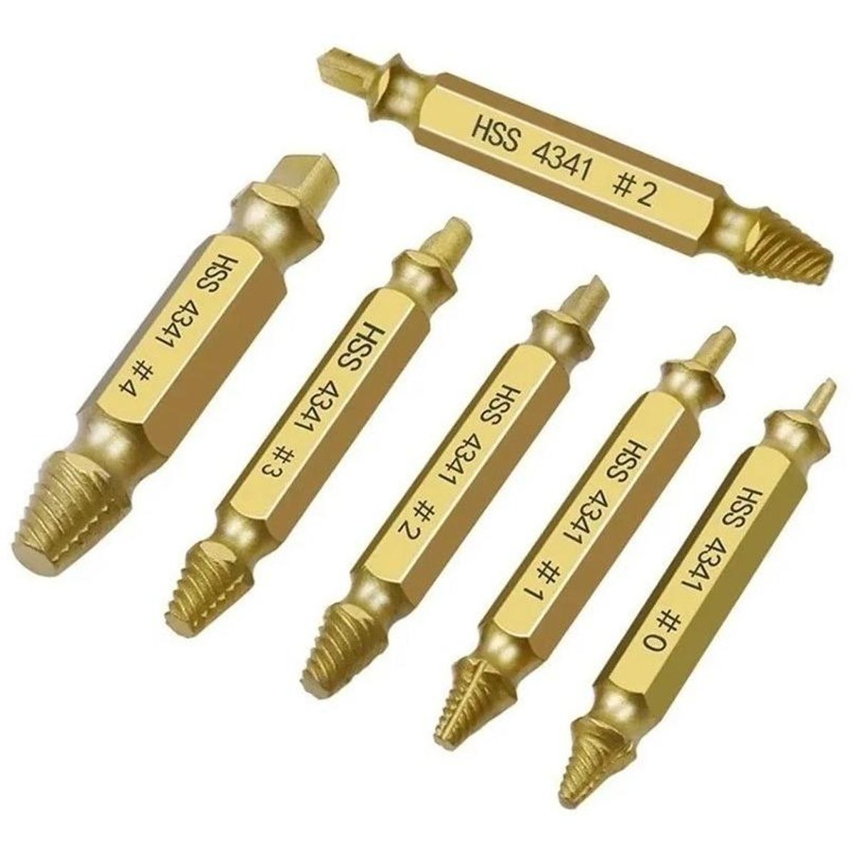 GENERICO - Kit Extractor de Tornillos y Pernos Rotos - 6 Piezas