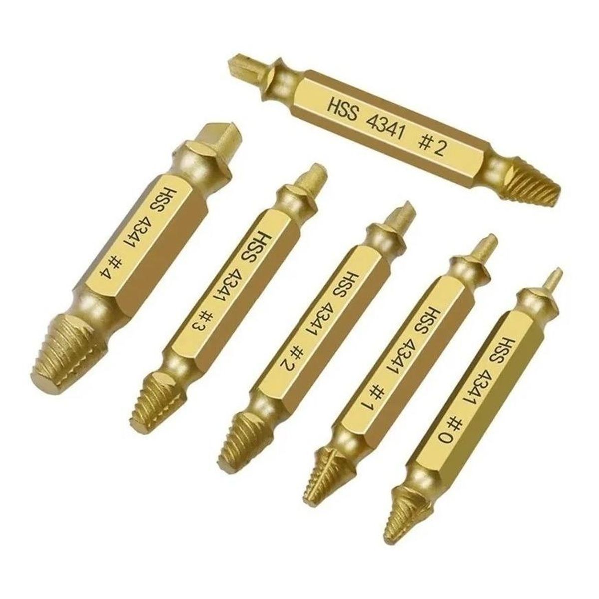 GENERICO - Kit Extractor de Tornillos y Pernos Rotos - 6 Piezas