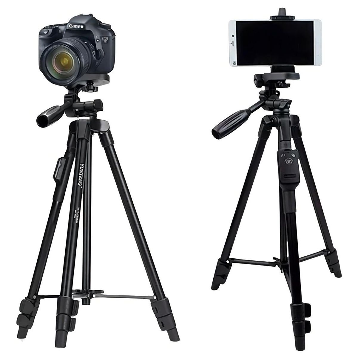GENERICO - Trípode Compacto para Celular y Cámara con Bluetooth Negro.