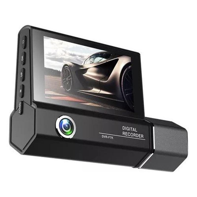 GENERICO - Cámara de Video para Auto HD 1080p con 3 Cámaras