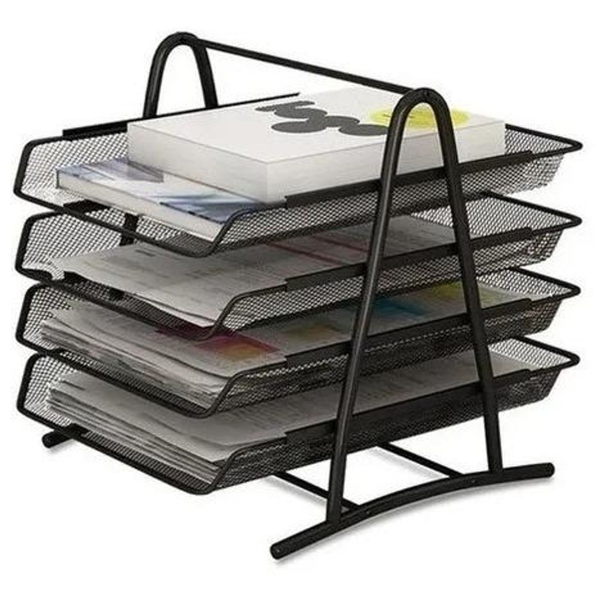 GENERICO - Organizador de Escritorio de Malla con 4 Niveles