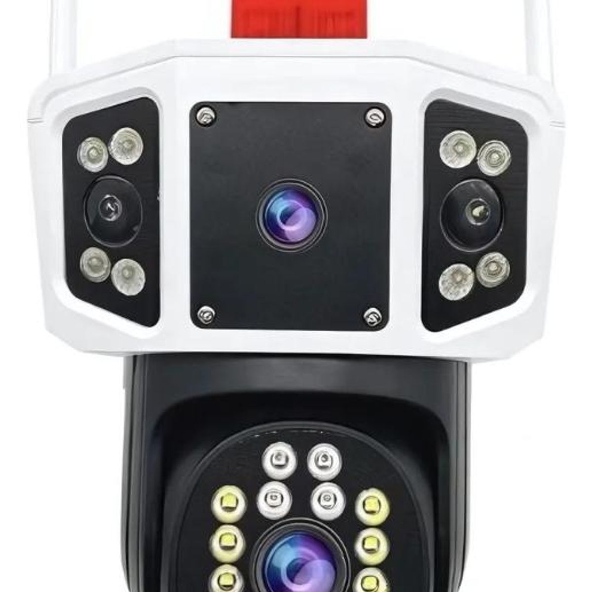 GENERICO - Cámara de Seguridad Exterior Doble Lente 8MP con Visión Nocturna