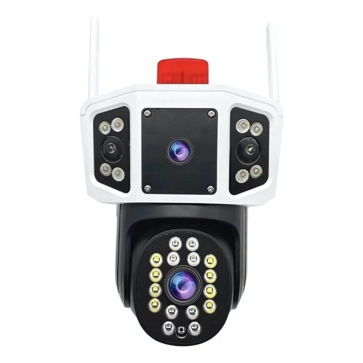 GENERICO - Cámara de Seguridad Exterior Doble Lente 8MP con Visión Nocturna