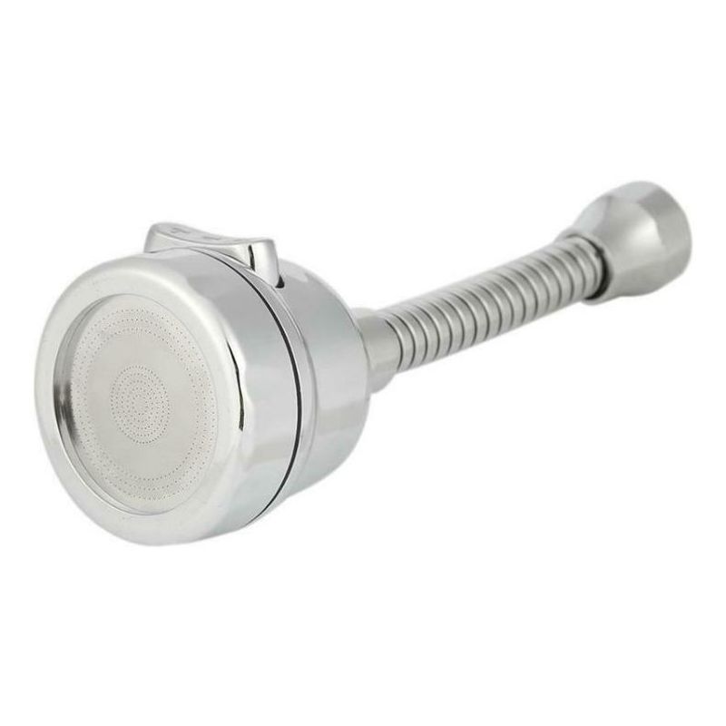 GENERICO - Grifo Rociador de Lavaplatos 360º Metal Plateado