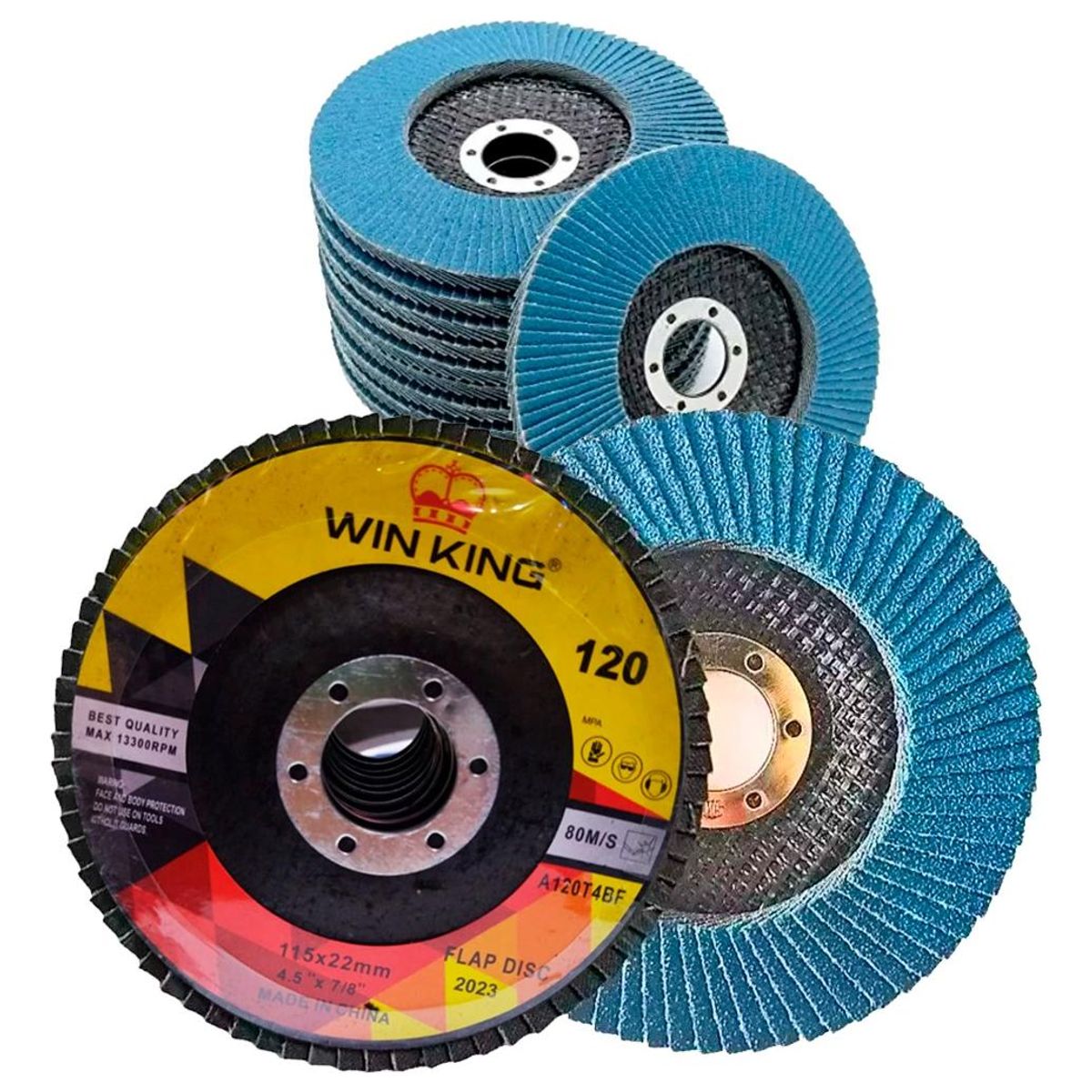 GENERICO - Pack de 10 Discos de Lija Flap para Metal 115mm