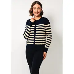 TOMMY HILFIGER - Cárdigan Con Cuello Redondo Multicolor