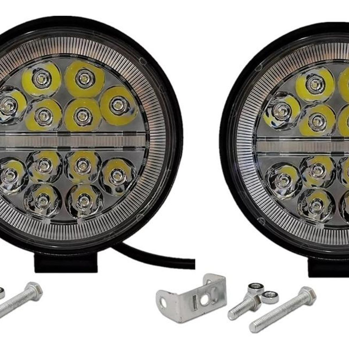 GENERICO - Pack de 2 Luces LED Neblineras Bicolor para Auto y Moto