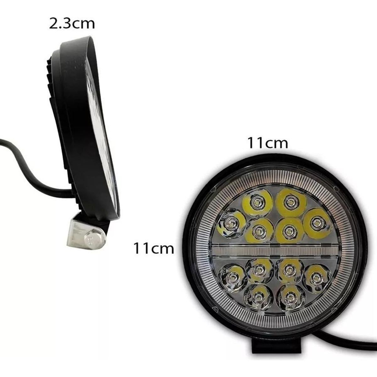 GENERICO - Pack de 2 Luces LED Neblineras Bicolor para Auto y Moto