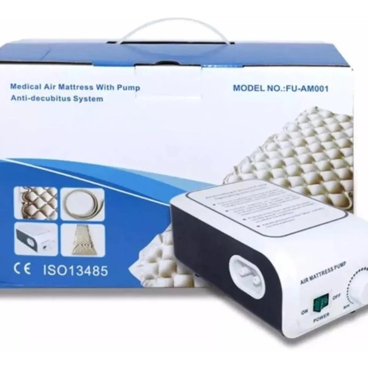 GENERICO - Colchón Antiescaras con Motor y Kit de Reparación 1 Plaza