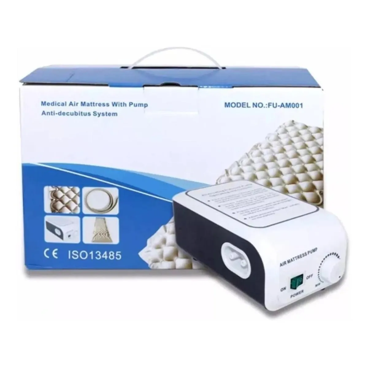 GENERICO - Colchón Antiescaras con Motor y Kit de Reparación 1 Plaza