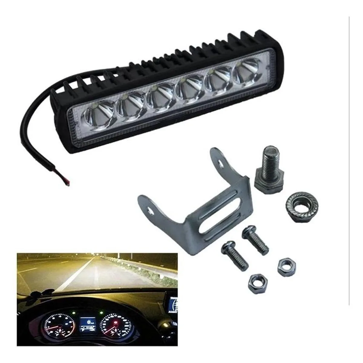 GENERICO - Pack de 2 Focos LED Neblineros 18W para 4x4