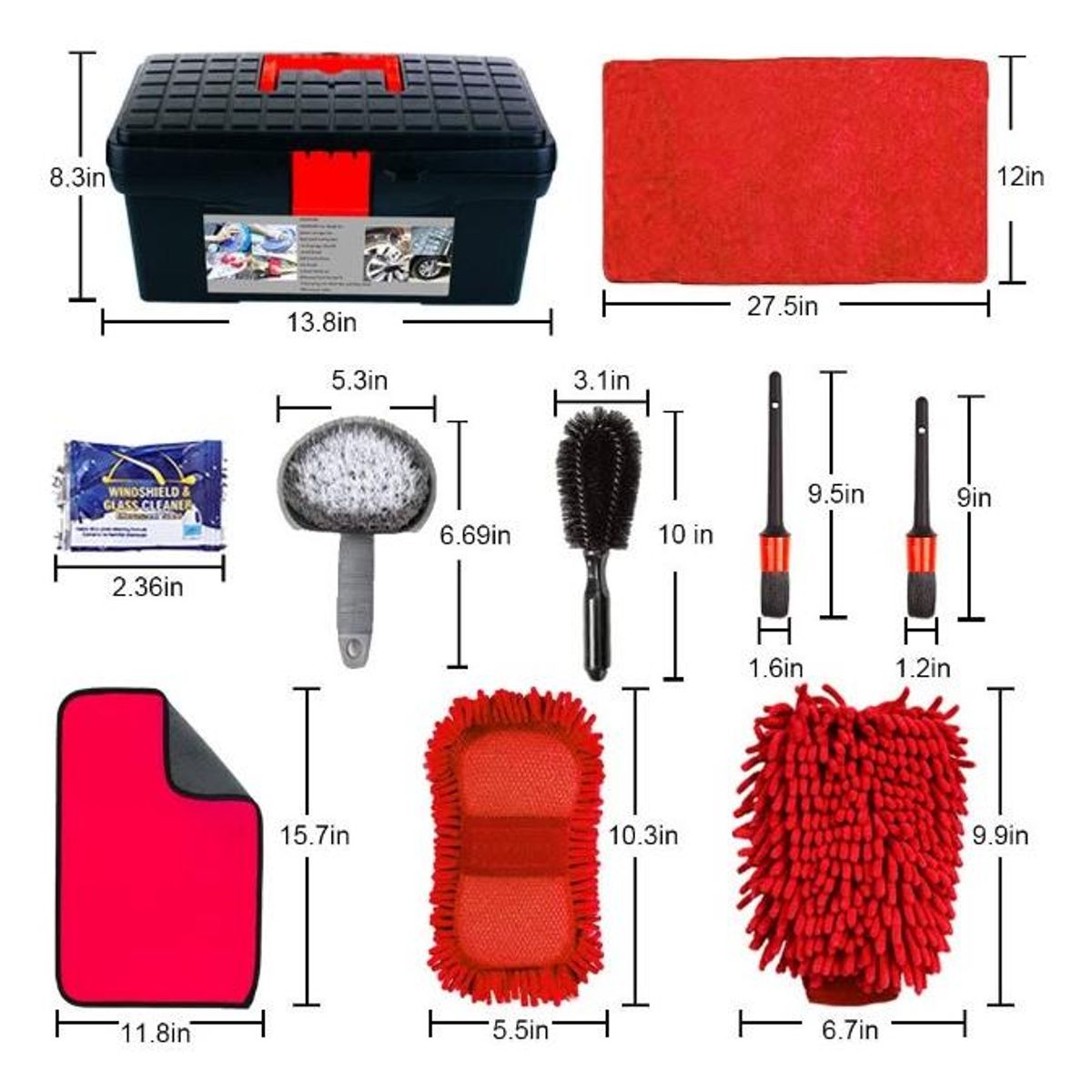GENERICO - Kit Completo de Herramientas para Limpieza de Autos