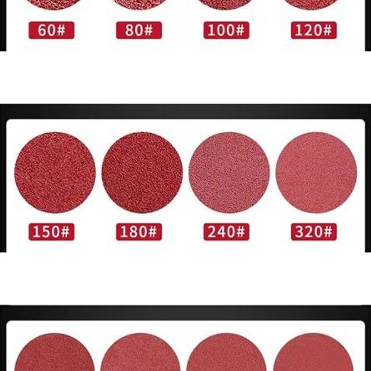 GENERICO - Pack de 100 Lijas Velcro Grano P120 45 Pulgadas