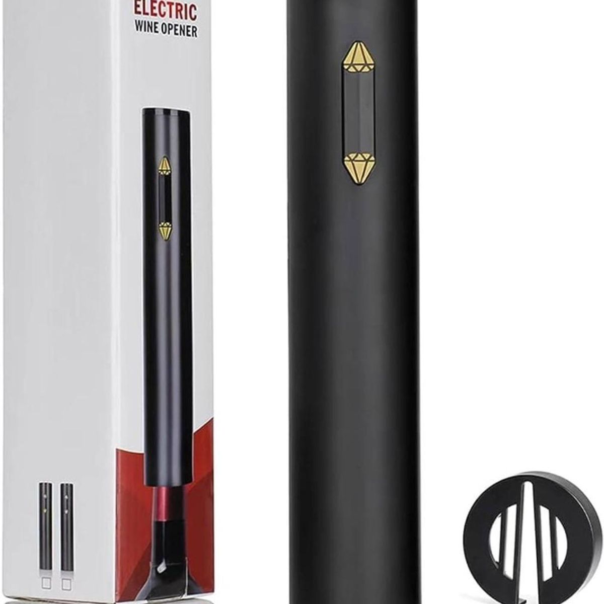 GENERICO - Sacacorcho Eléctrico para Vino Negro con Accesorios