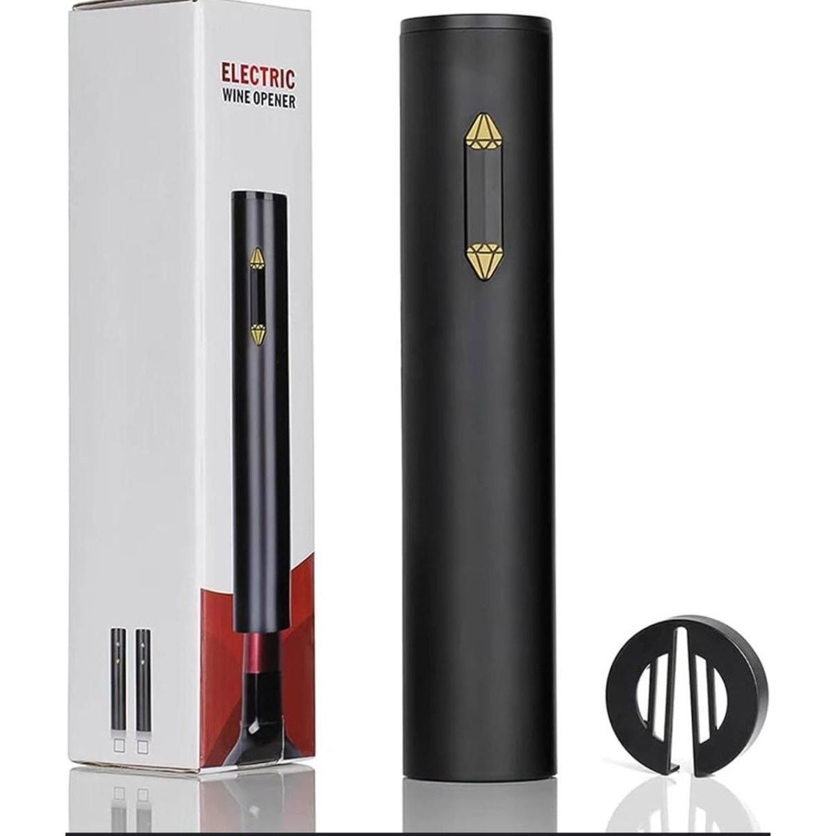 GENERICO - Sacacorcho Eléctrico para Vino Negro con Accesorios