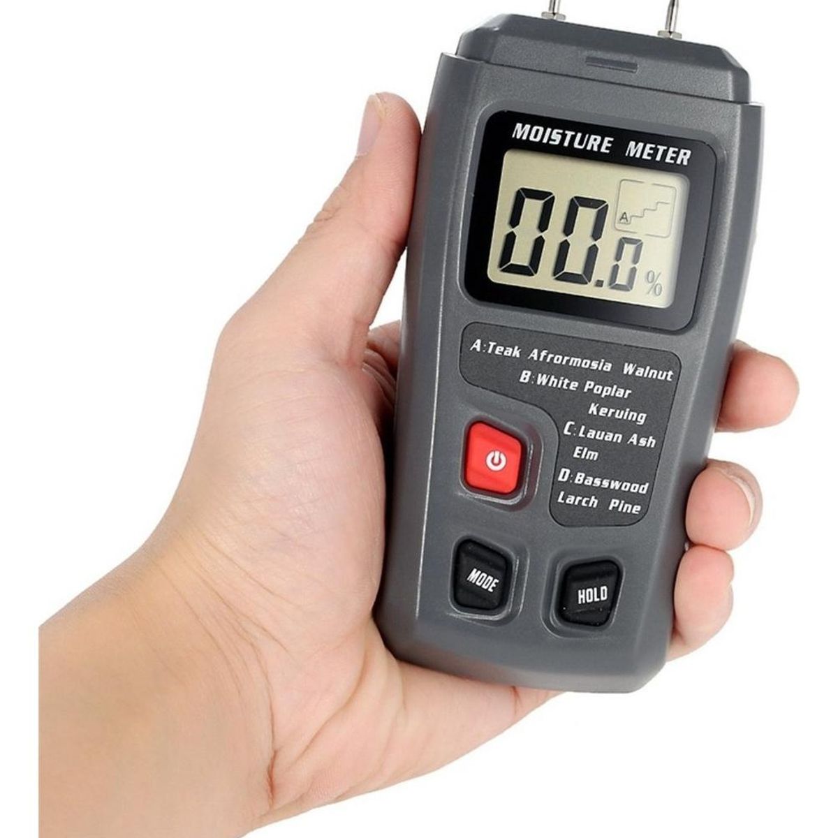 GENERICO - Medidor de Humedad Digital para Madera con Pantalla LCD