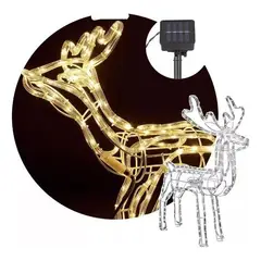GENERICO - Reno Navideño Decorativo LED Solar de 120 cm